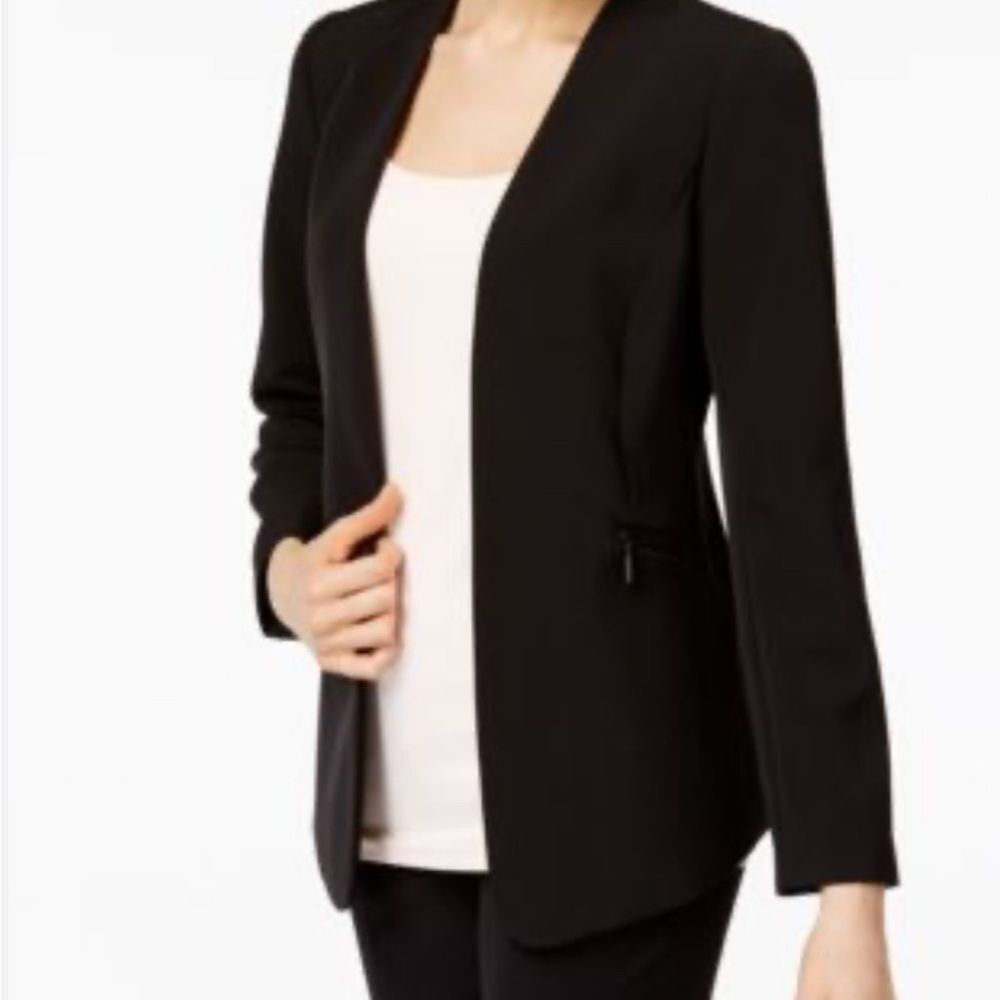 ❤️Vince Camuto Open-Front Collarless Blazer - Black - Size 10